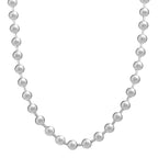 Ball Link Necklace (Size - 17 - 3 Ext) in Silver Tone