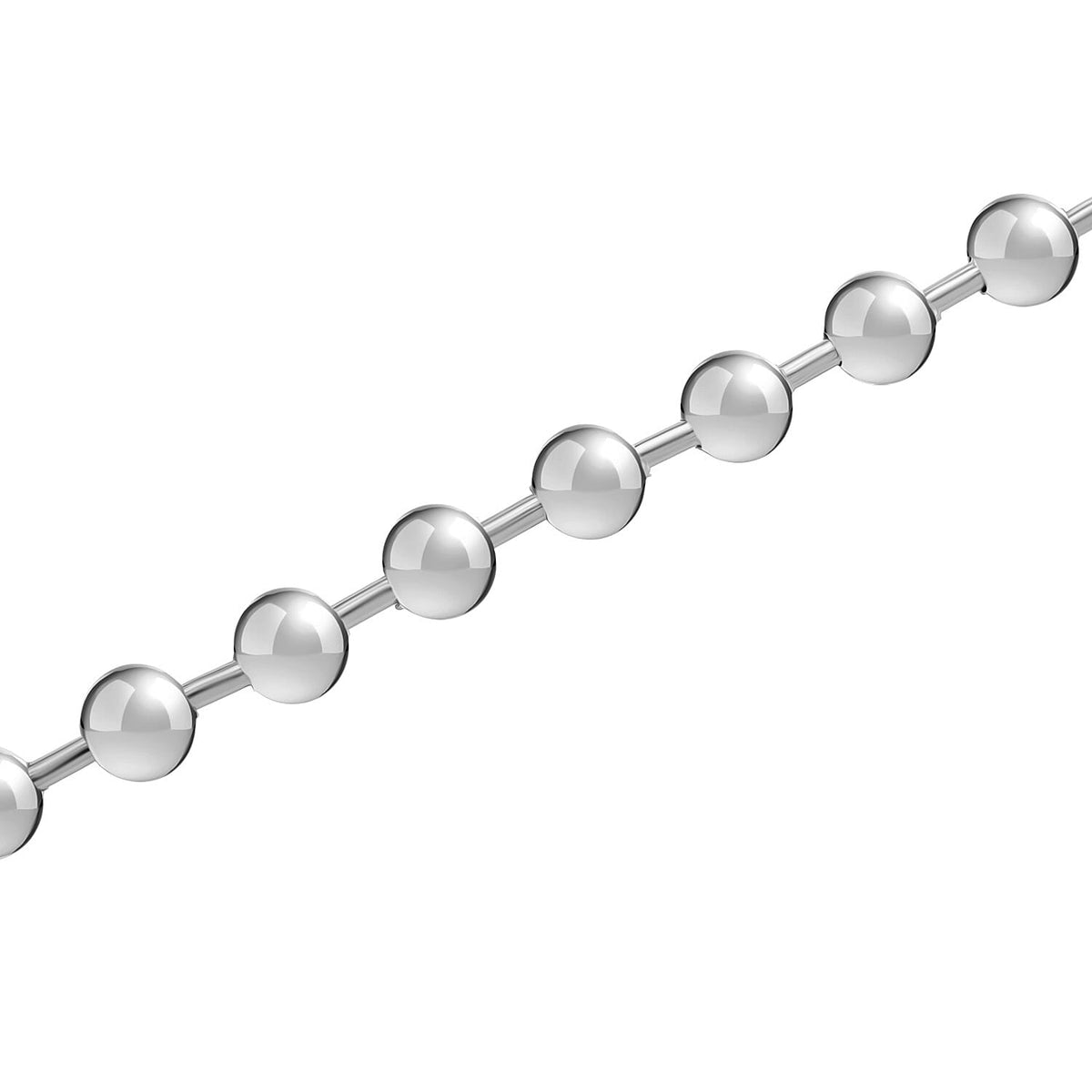 Ball Link Necklace (Size - 17 - 3 Ext) in Silver Tone 8193551 3