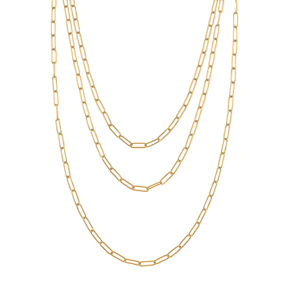 Designer Inspired- Layered Necklace (Size - 17-20 ) with Senorita Clasp in Gold Tone 8188124 0