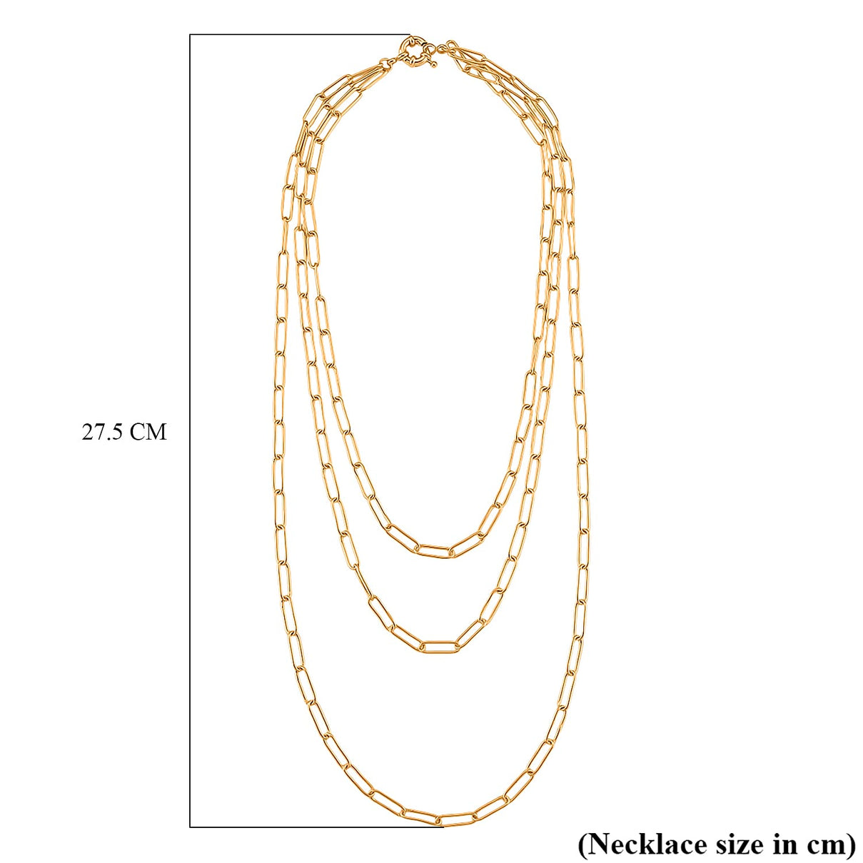 Designer Inspired- Layered Necklace (Size - 17-20 ) with Senorita Clasp in Gold Tone 8188124 6