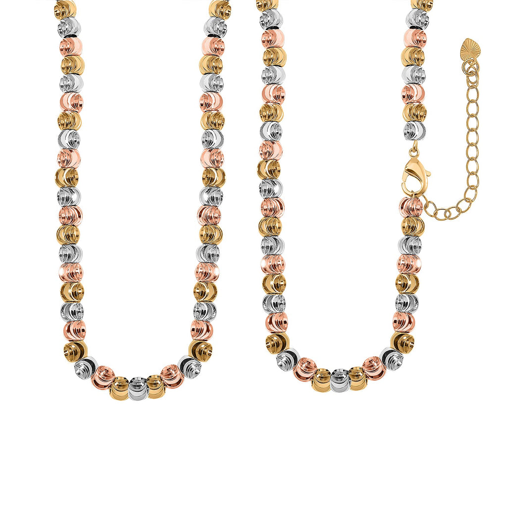 One Time Close Out - Tri Colour Chicco Necklace (Size - 18-2 EXT)