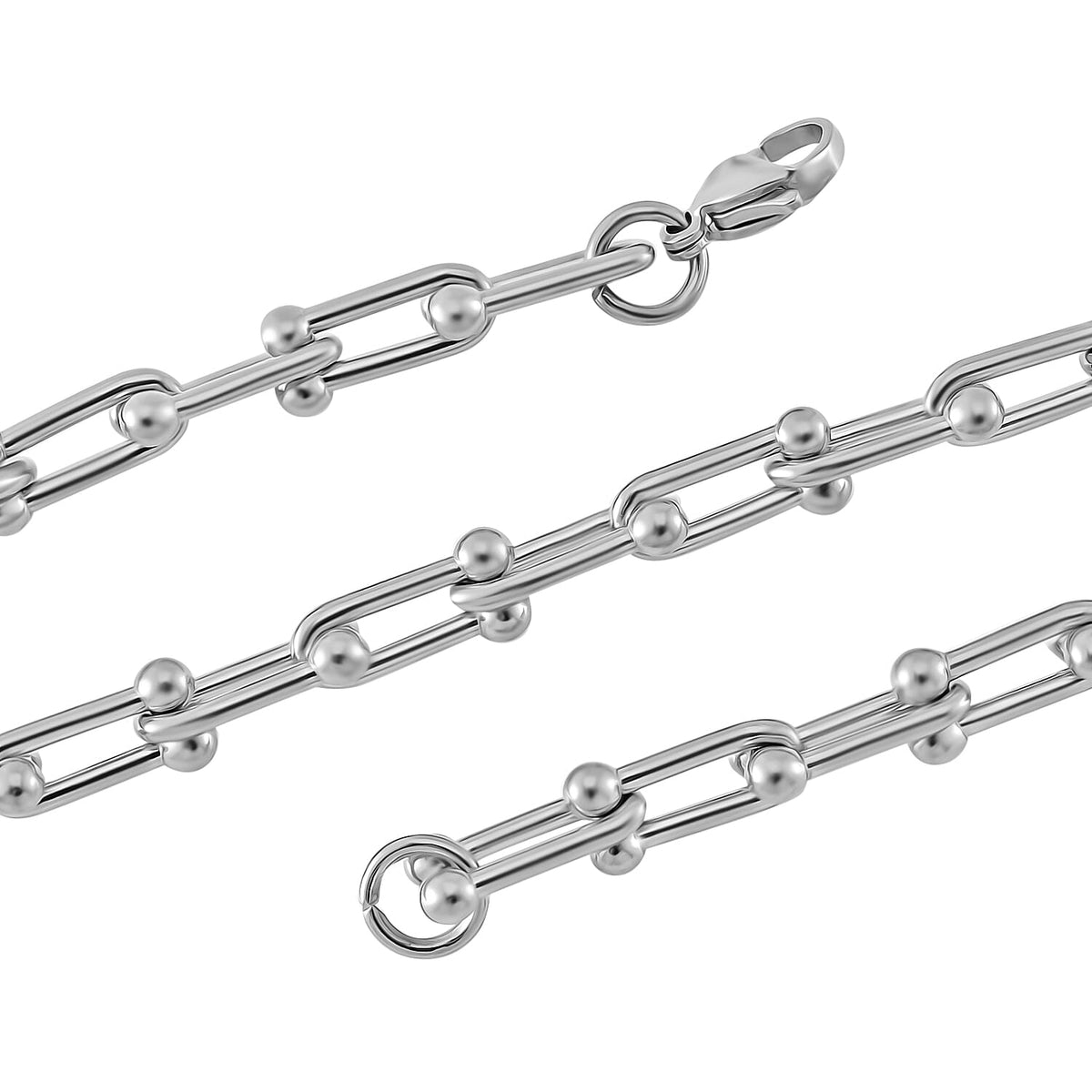 Designer Inspired Industrial Necklace With Lobster Clasp (Size - 20) in Silver Tone 7966708 9