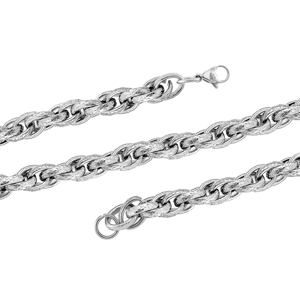 Close Out Deal- Chunky Prince of Wales Necklace (Size - 20) in Silver Tone 7966720 10