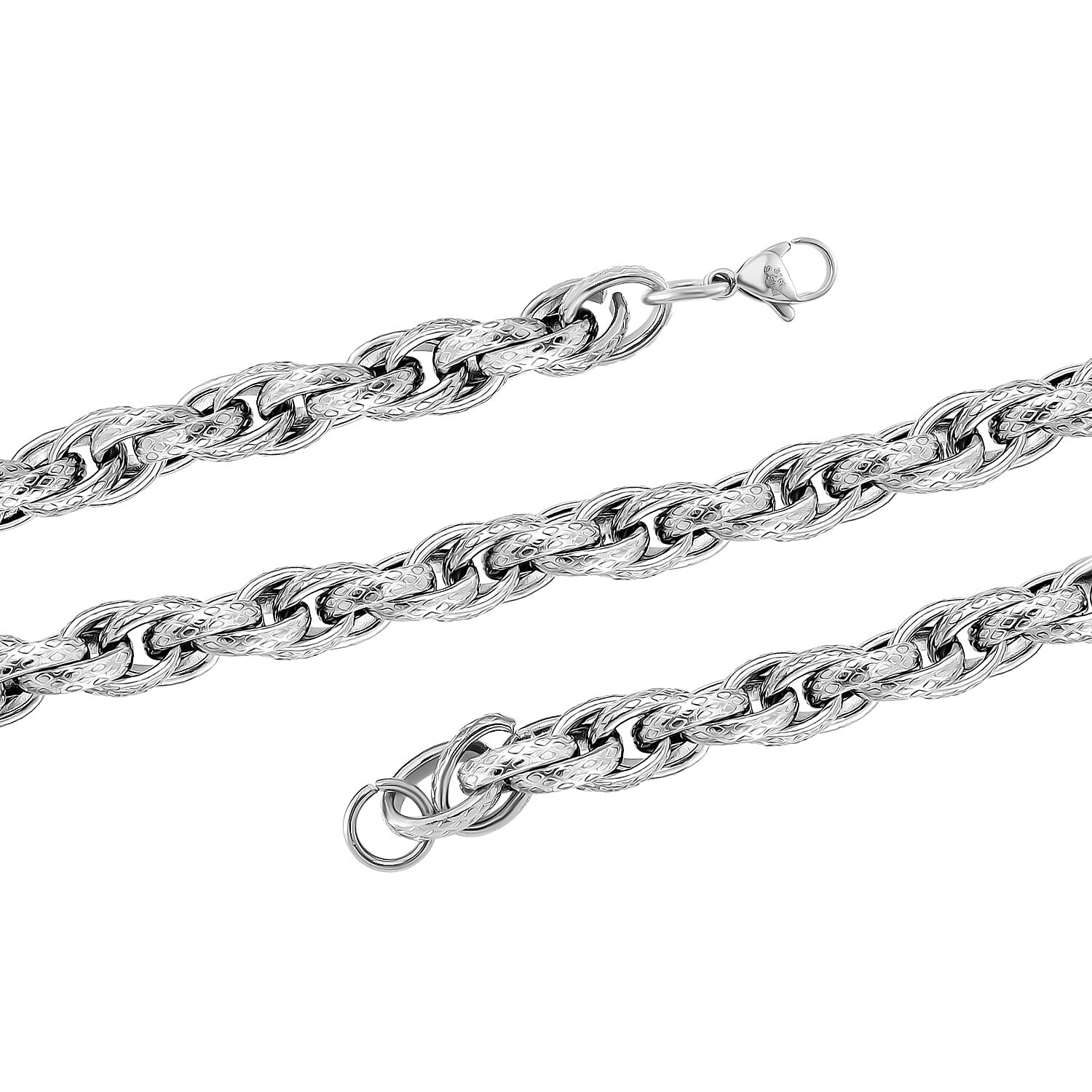 Close Out Deal- Chunky Prince of Wales Necklace (Size - 20) in Silver Tone 7966720 10