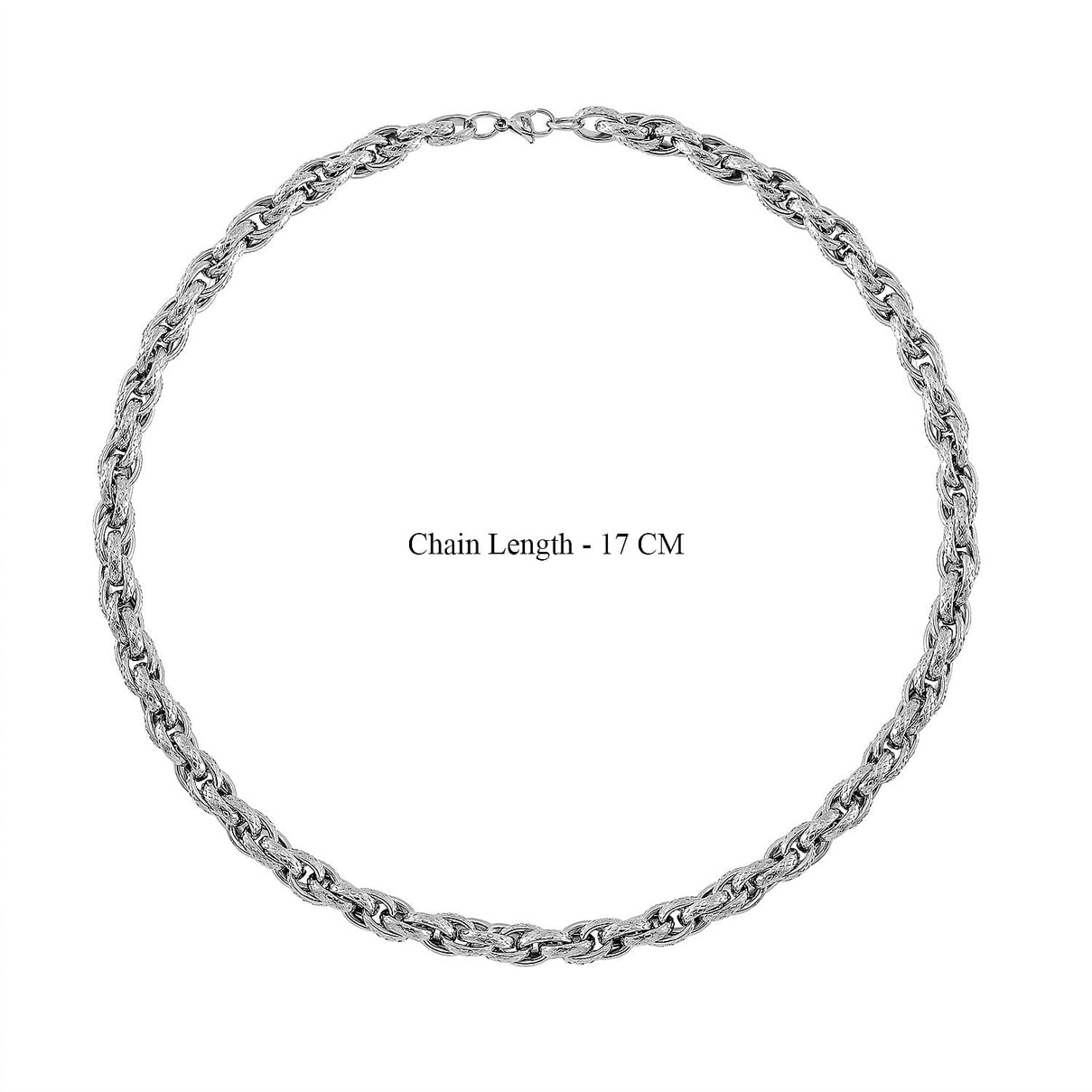 Close Out Deal- Chunky Prince of Wales Necklace (Size - 20) in Silver Tone 7966720 11