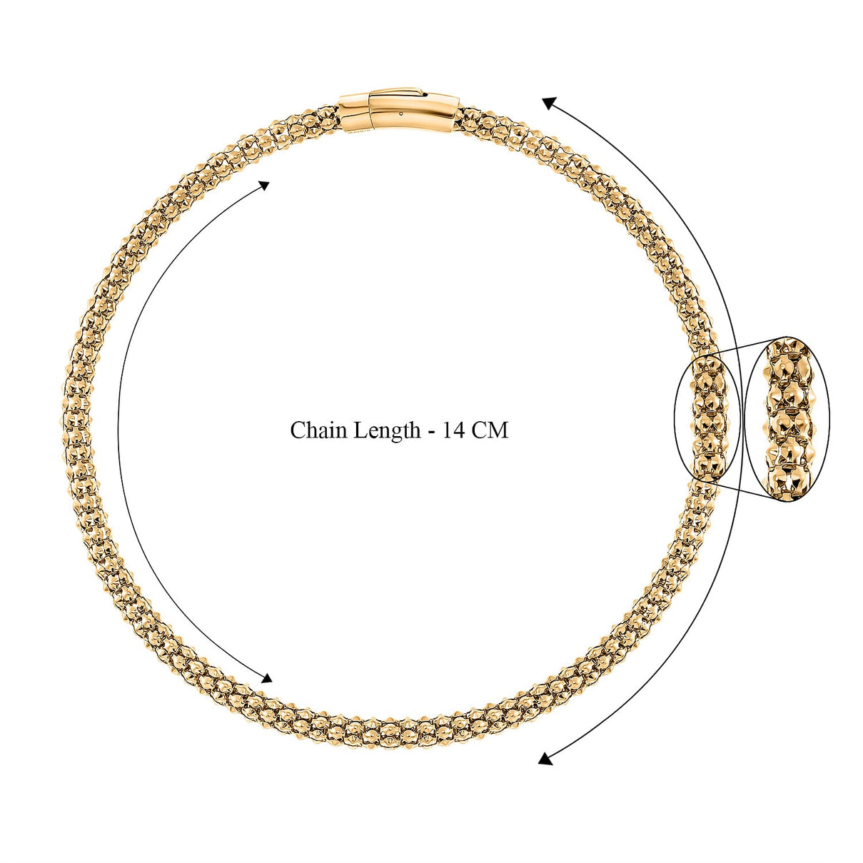 One Time Deal - Designer Inspiration Necklace with Clasp (Size - 20) - Yellow 7979481 7