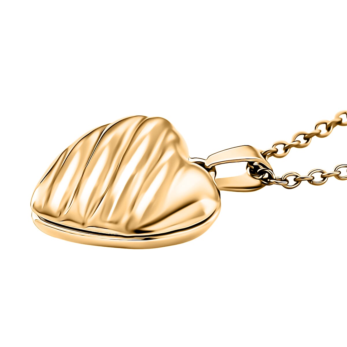 Heart Shape Magnetic Locket Necklace (Size 20 - 2 Ext) in Yellow Gold Plated 8217355 3