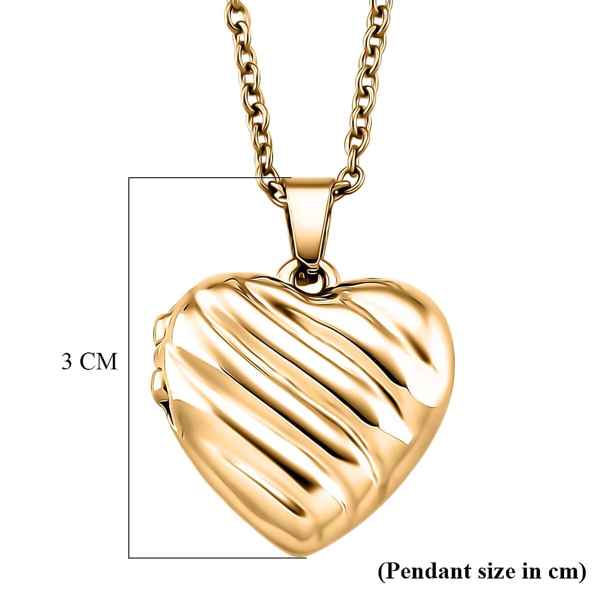 Heart Shape Magnetic Locket Necklace (Size 20 - 2 Ext) in Yellow Gold Plated 8217355 6