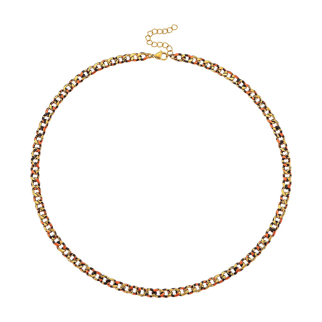 Designer Inspired - Leopard Print Necklace (Size 20)