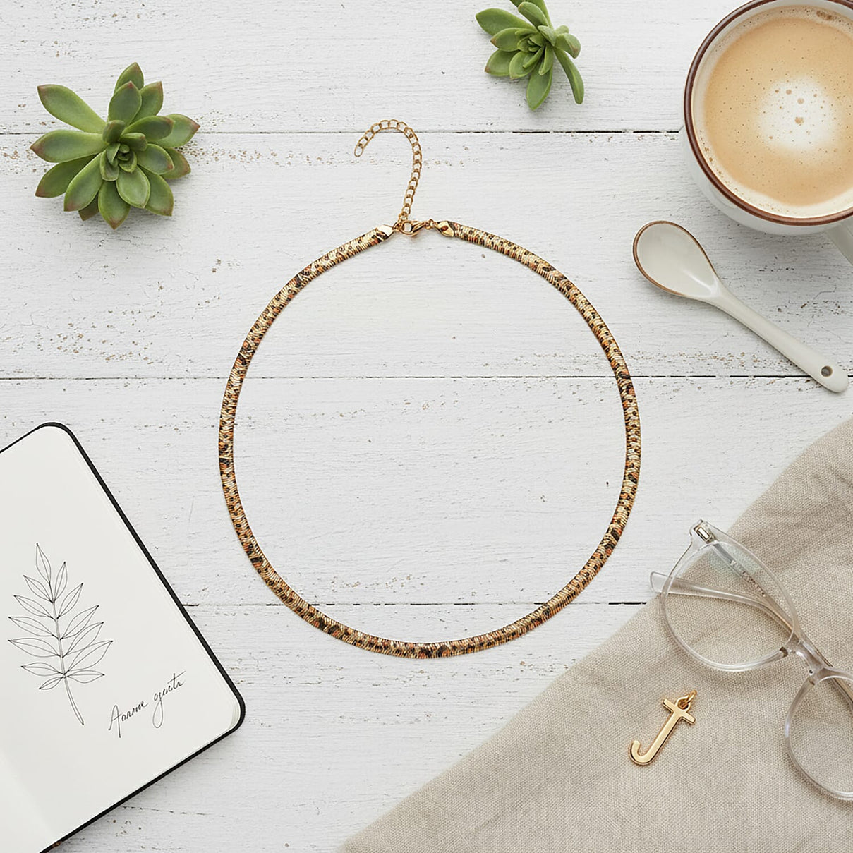 Designer Inspired - Leopard Print Necklace (Size 20) in Yellow Gold Plated 8259845 2