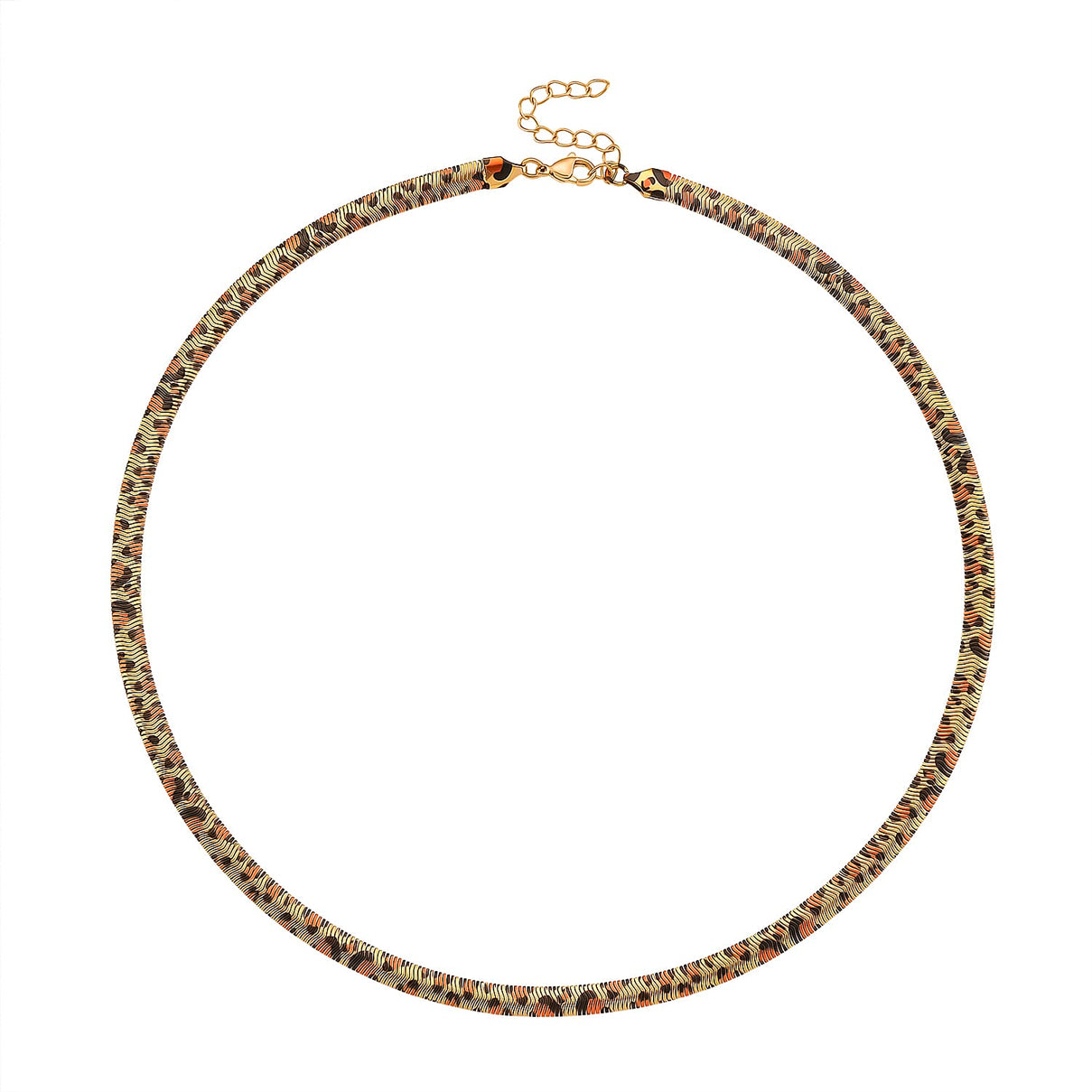 Designer Inspired - Leopard Print Necklace (Size 20) in Yellow Gold Plated 8259845 4