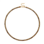 Designer Inspired - Leopard Print Necklace (Size 20) in Yellow Gold Plated