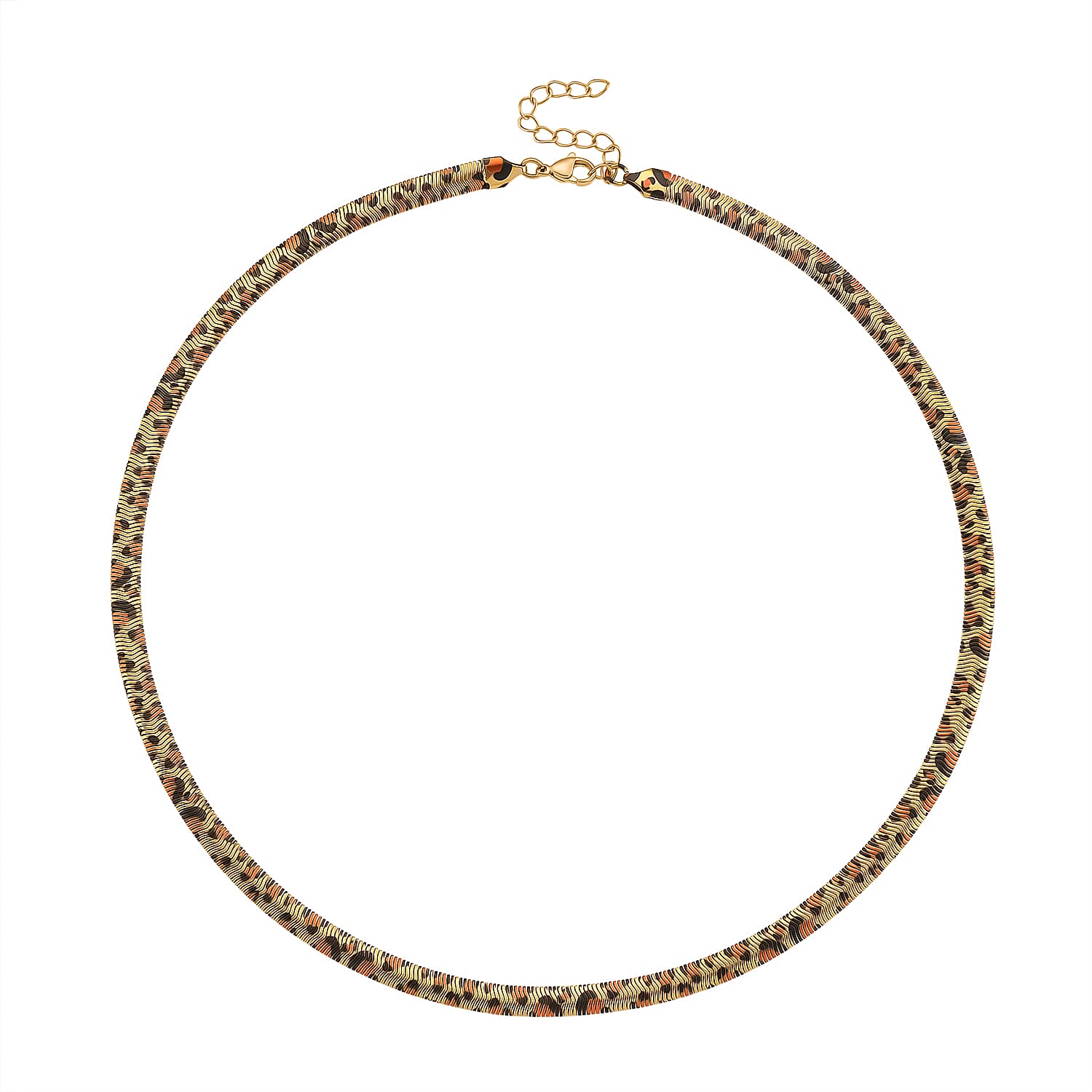 Designer Inspired - Leopard Print Necklace (Size 20) in Yellow Gold Plated 8259845 4