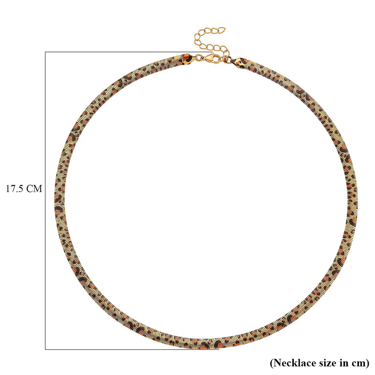 Designer Inspired - Leopard Print Necklace (Size 20) in Yellow Gold Plated 8259845 6