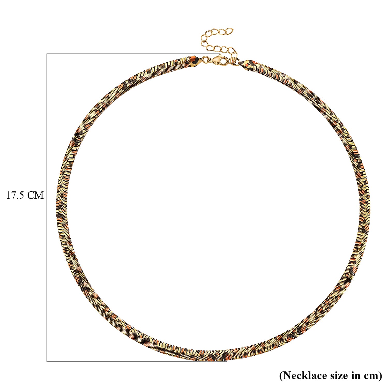 Designer Inspired - Leopard Print Necklace (Size 20) in Yellow Gold Plated 8259845 6