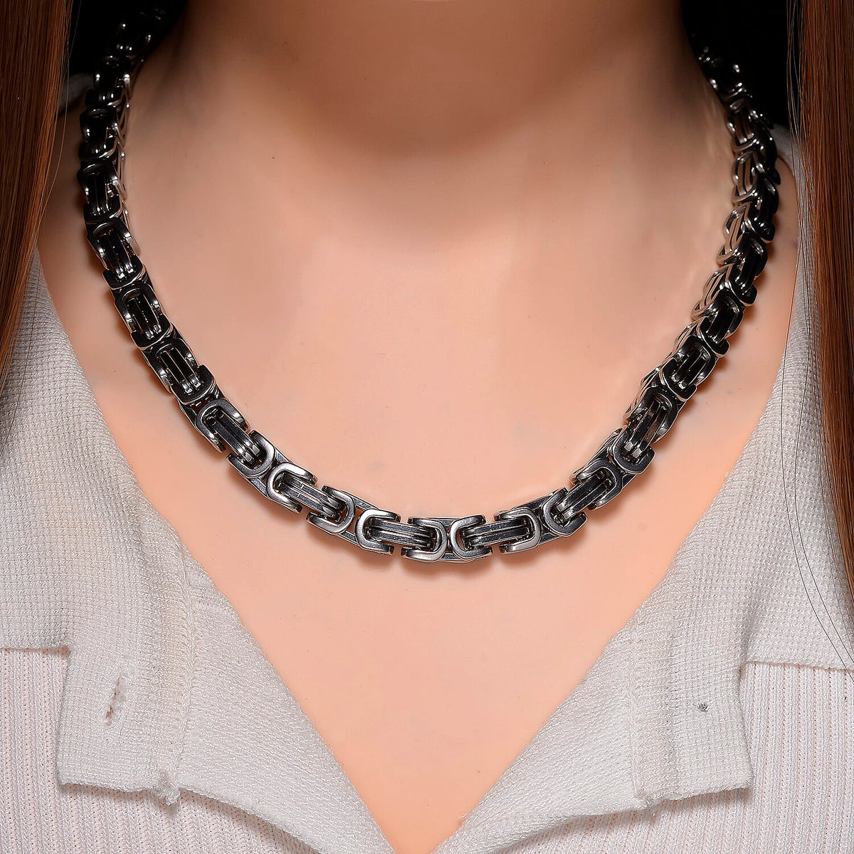 Solid Byzantine Necklace (Size - 20) with Lobster Clasp 8207552 2