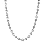 Designer Inspired Heart Station Necklace (Size - 20) Silver Plated