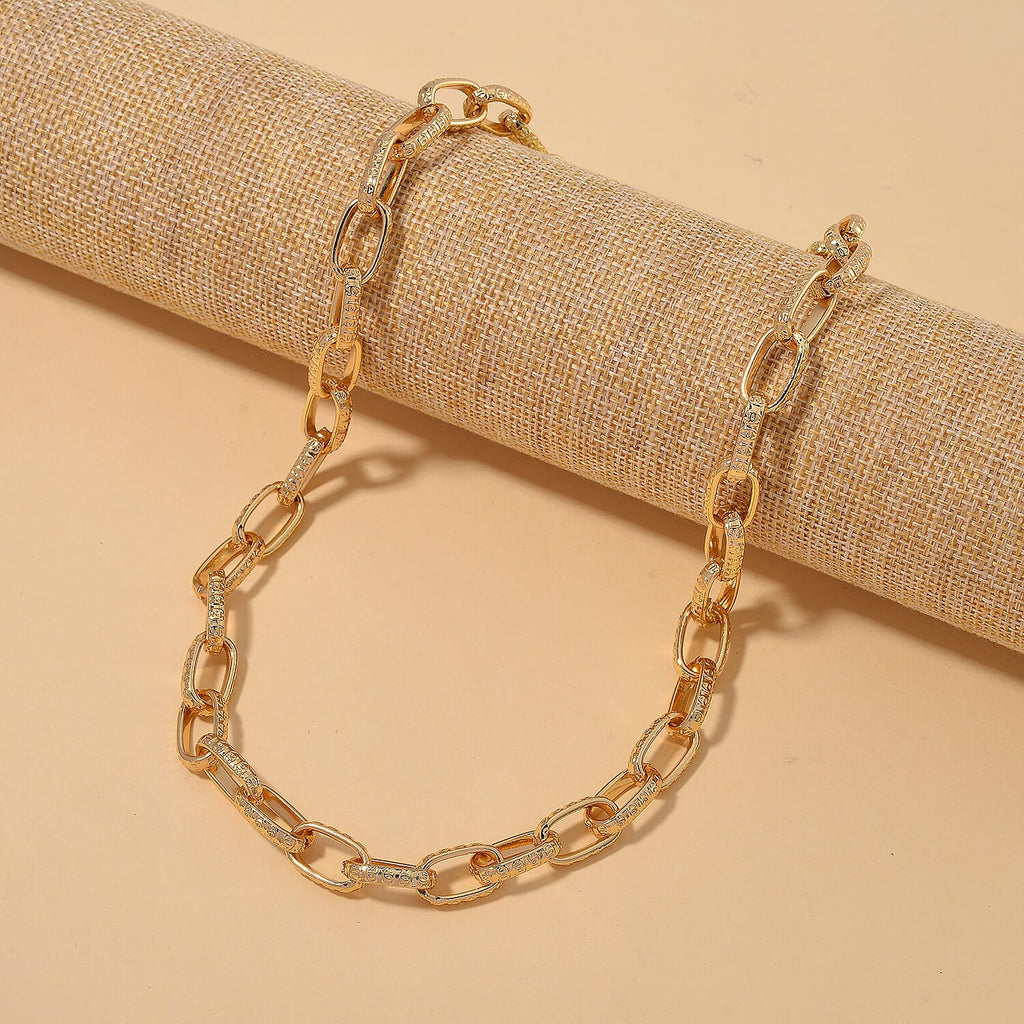 One time Close Out- Broad Paperclip Necklace With Lobster Clasp  (Size - 20-2)