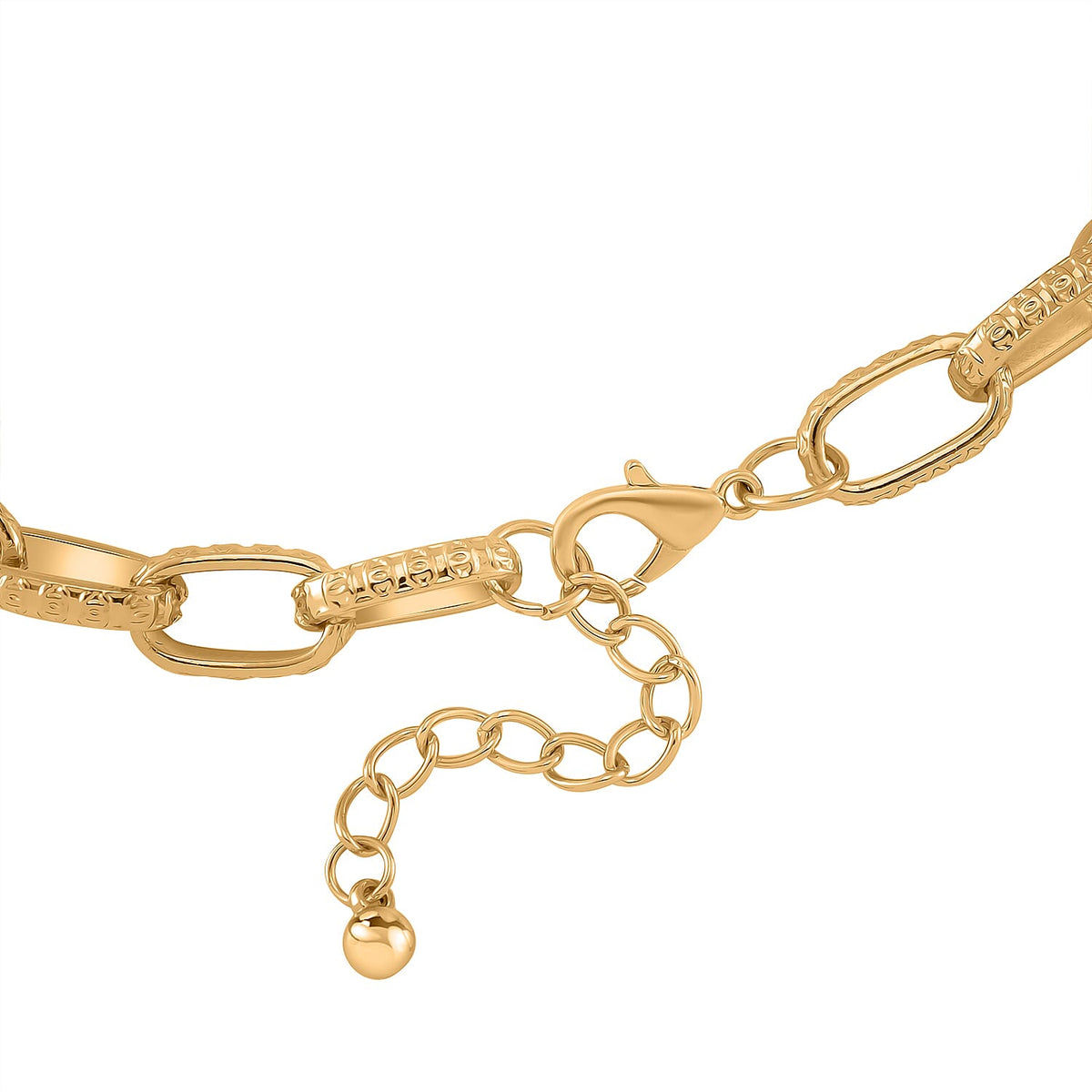 One time Close Out- Broad Paperclip Necklace With Lobster Clasp  (Size - 20+2) in Yellow Tone 7876413 3