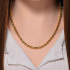 Lotus Link Necklace With Lobster Clasp (Size - 20)