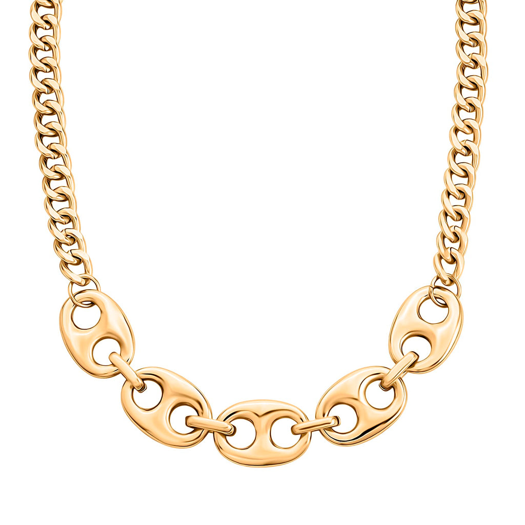 Designer Inspired offer- Mariner Necklace in Silver tone (Size - 20-2 Inch Ext) (Size - 20-2 Inch Ext) in Gold Colour Plating
