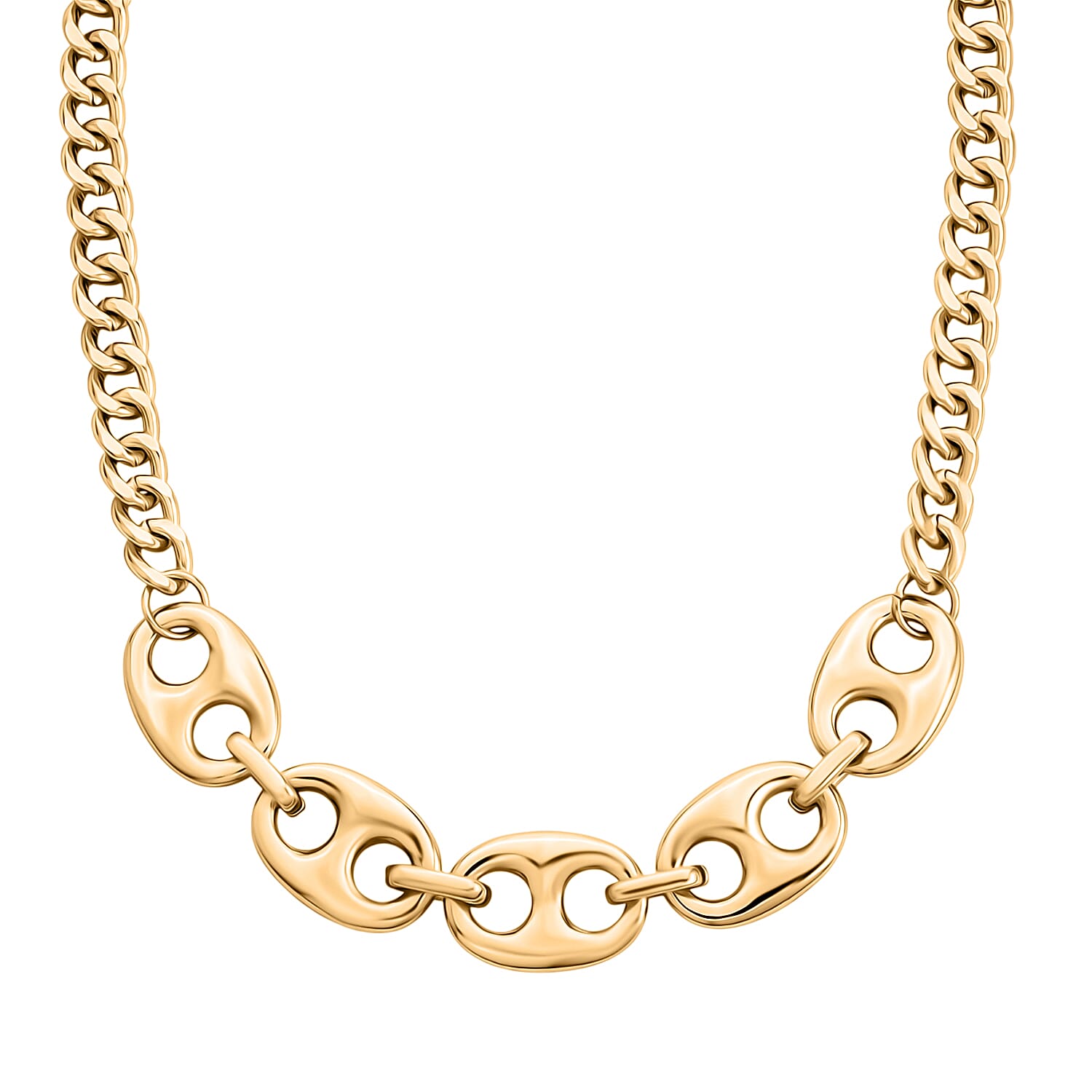 Designer Inspired offer- Mariner Necklace in Silver tone (Size - 20+2 Inch Ext) (Size - 20+2 Inch Ext) in Gold Colour Plating V32513400 0