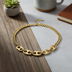 Designer Inspired offer- Mariner Necklace in Silver tone (Size - 20-2 Inch Ext) (Size - 20-2 Inch Ext) in Gold Colour Plating