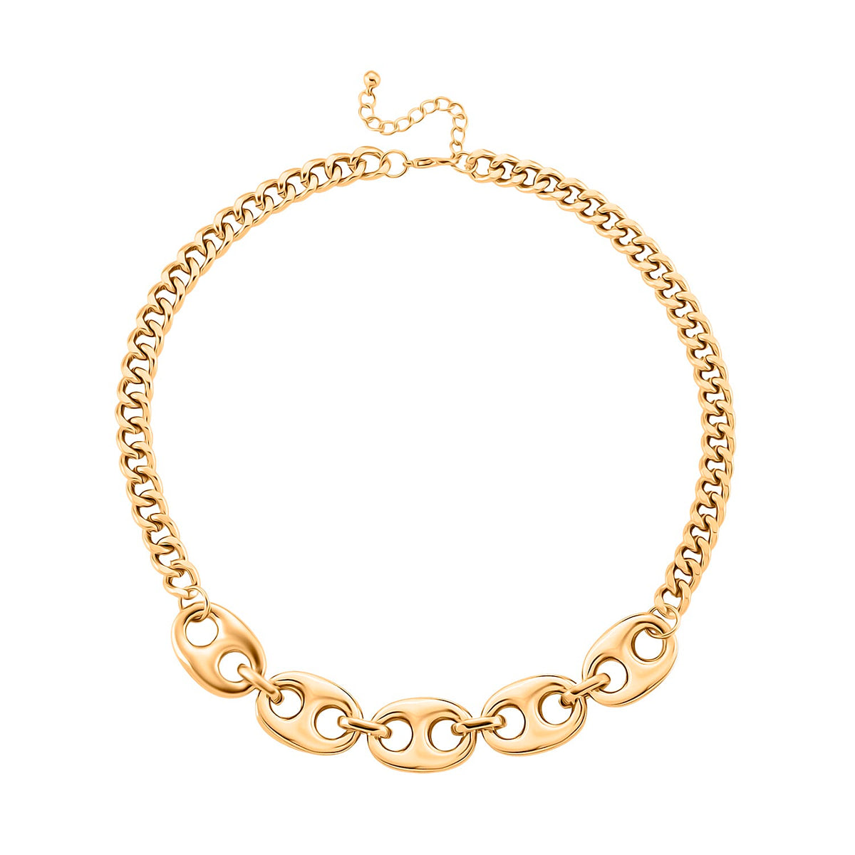 Designer Inspired offer- Mariner Necklace in Silver tone (Size - 20+2 Inch Ext) (Size - 20+2 Inch Ext) in Gold Colour Plating V32513400 4