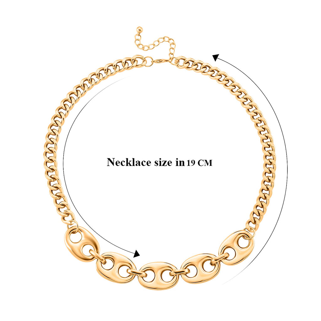 Designer Inspired offer- Mariner Necklace in Silver tone (Size - 20-2 Inch Ext) (Size - 20-2 Inch Ext) in Gold Colour Plating