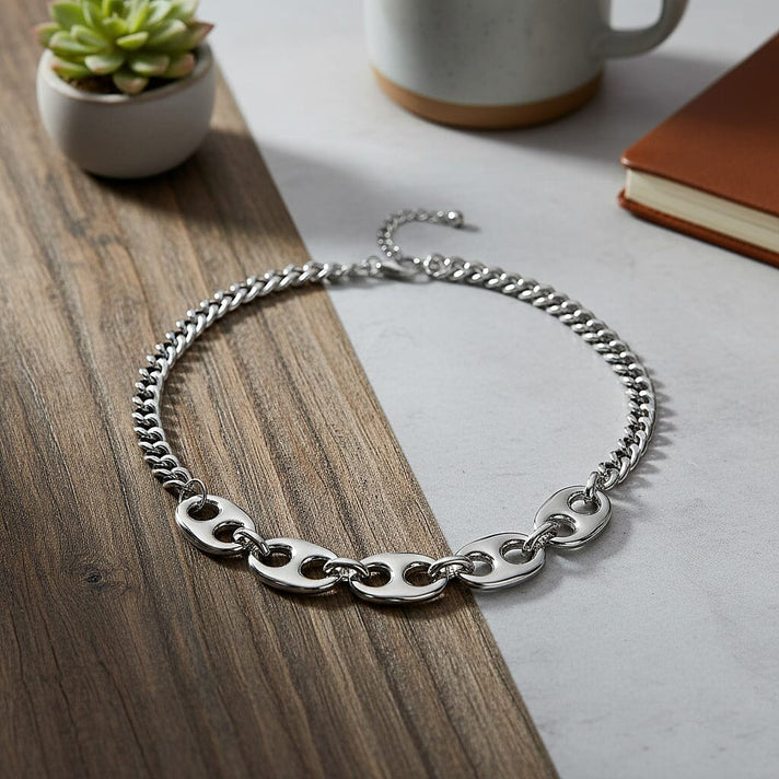 Designer Inspired offer- Mariner Necklace in Silver tone (Size - 20-2 Inch Ext) 8356589 2