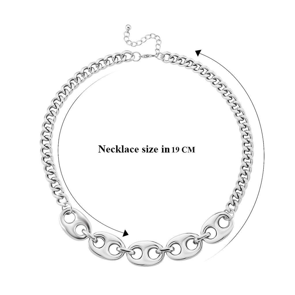 Designer Inspired offer- Mariner Necklace in Silver tone (Size - 20-2 Inch Ext)