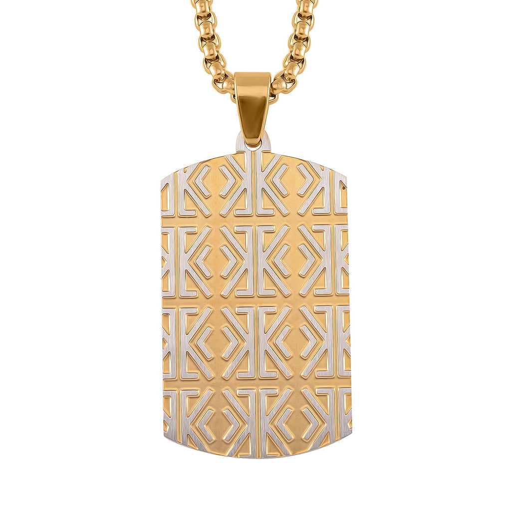 Pendant With Chain (Size - 22) in Yellow Gold Tone