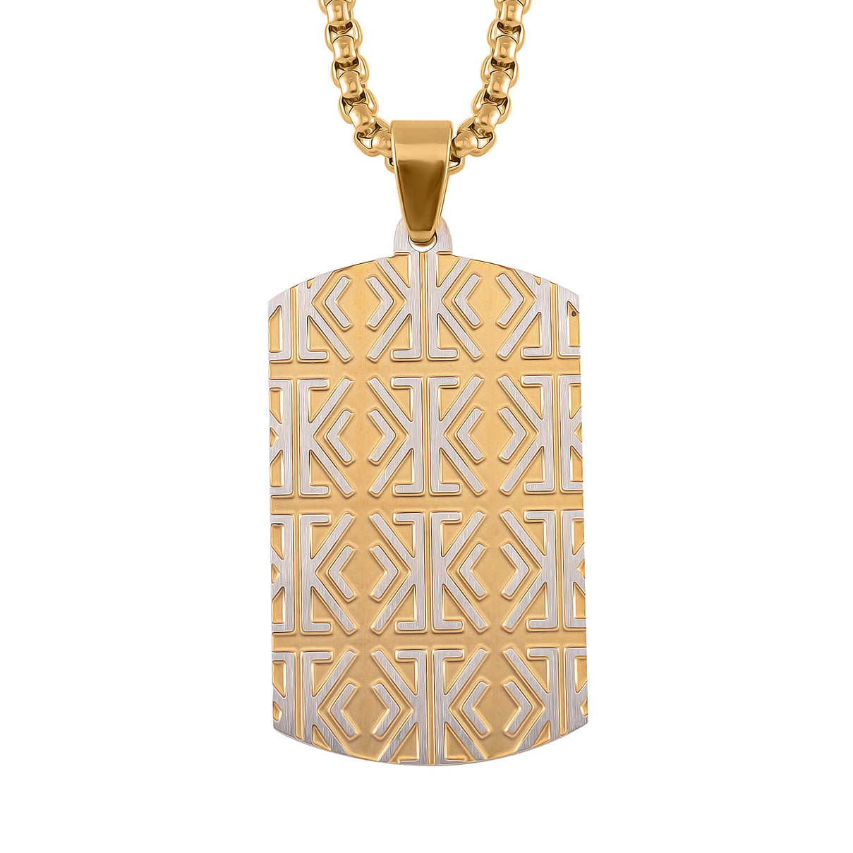 Pendant With Chain (Size - 22) in Yellow Gold Tone 7898330 0