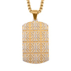 Pendant With Chain (Size - 22) in Yellow Gold Tone