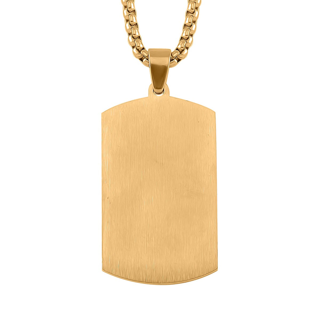 Pendant With Chain (Size - 22) in Yellow Gold Tone