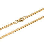 Pendant With Chain (Size - 22) in Yellow Gold Tone