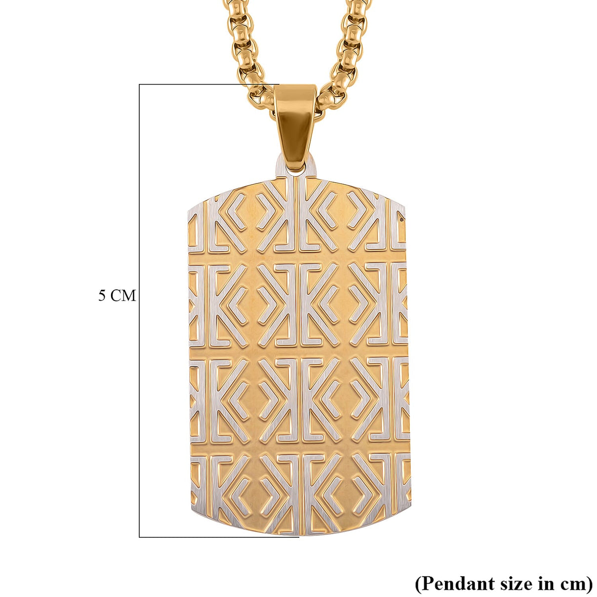 Pendant With Chain (Size - 22) in Yellow Gold Tone 7898330 5