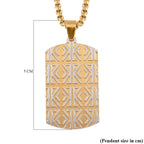Pendant With Chain (Size - 22) in Yellow Gold Tone