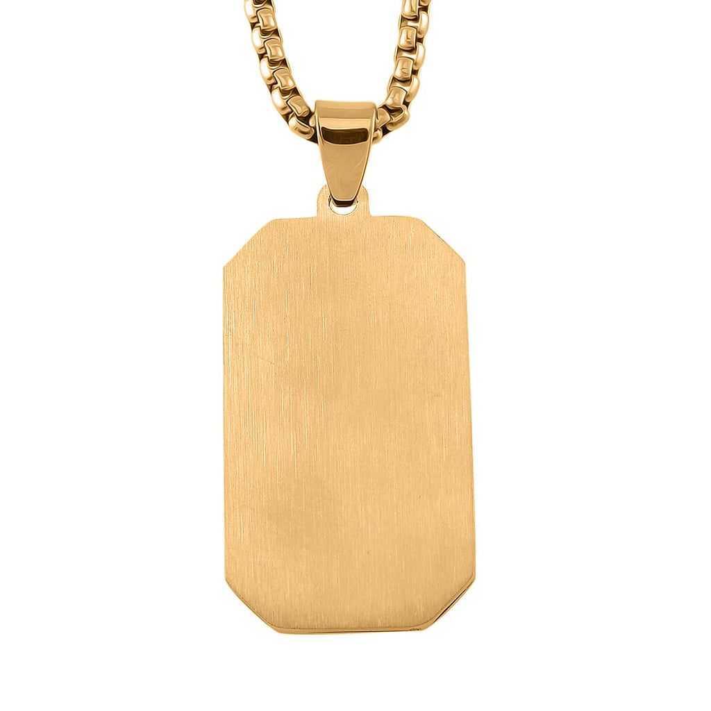 Pendant With Chain (Size - 22) in Yellow Gold Tone
