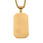 Pendant With Chain (Size - 22) in Yellow Gold Tone