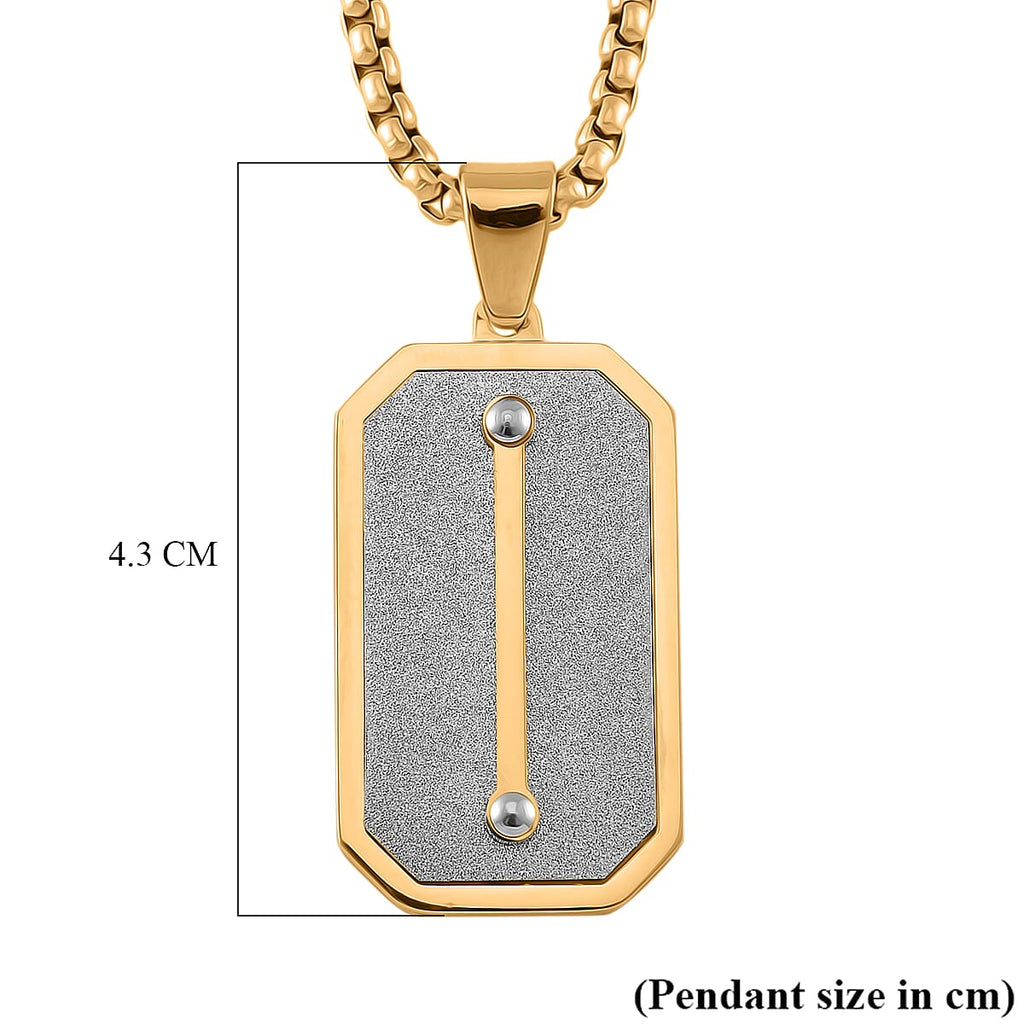 Pendant With Chain (Size - 22) in Yellow Gold Tone