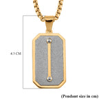 Pendant With Chain (Size - 22) in Yellow Gold Tone