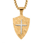 Pendant With Chain (Size - 22) in Silver & Yellow Gold Tone