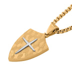 Pendant With Chain (Size - 22) in Silver & Yellow Gold Tone