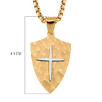 Pendant With Chain (Size - 22) in Silver & Yellow Gold Tone