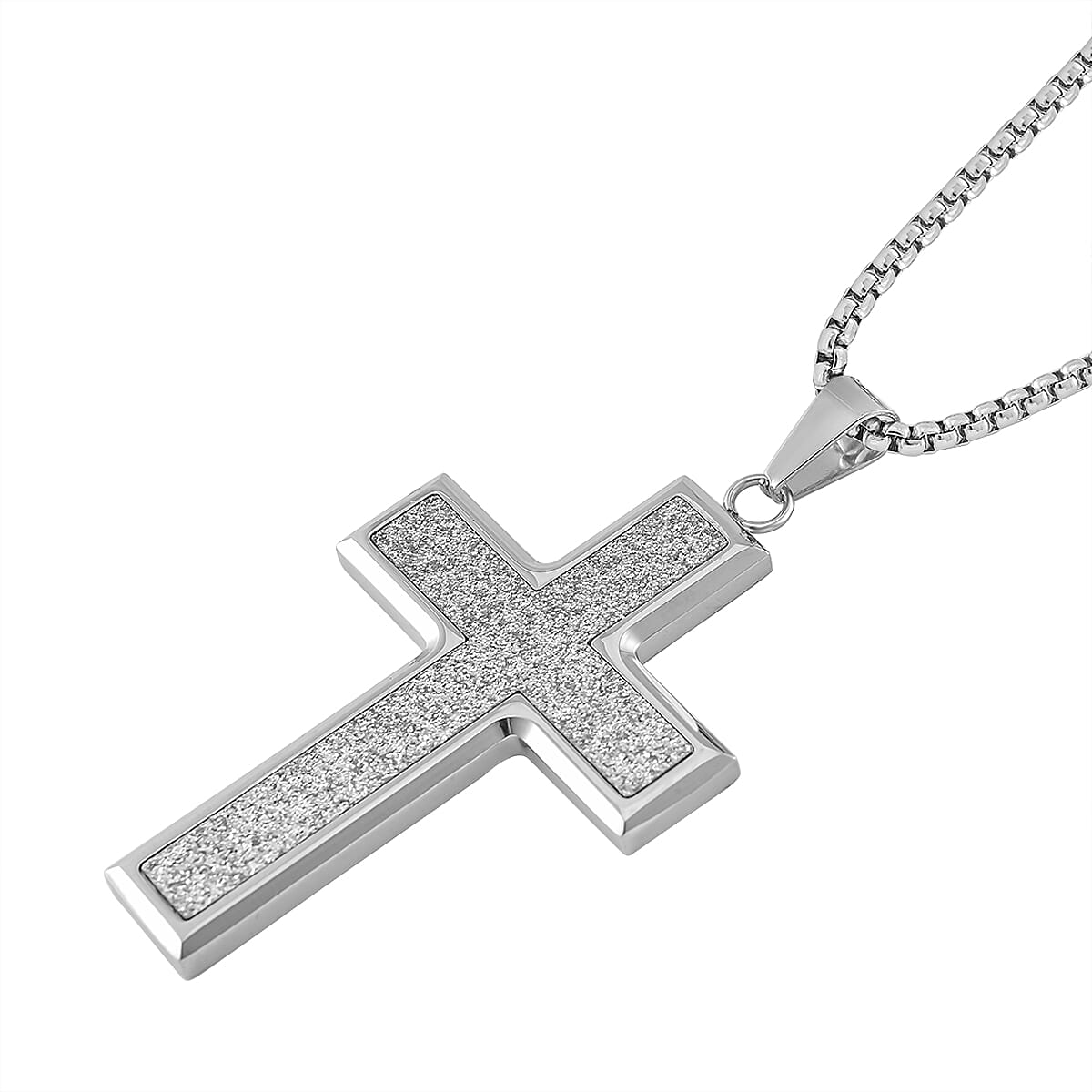 NY Closeout - Cross Pendant With Chain (Size - 22) 7901059 2
