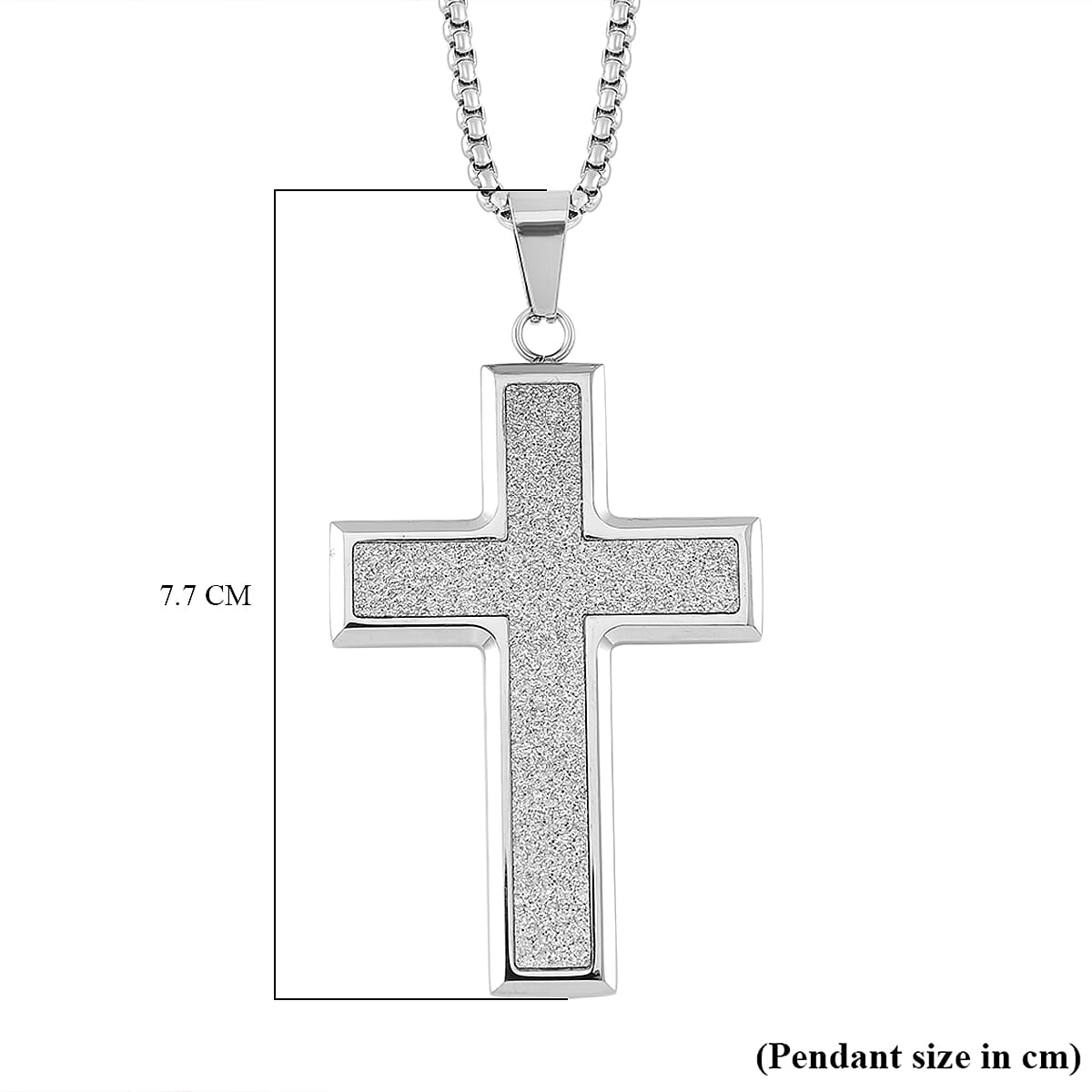 NY Closeout - Cross Pendant With Chain (Size - 22) 7901059 5