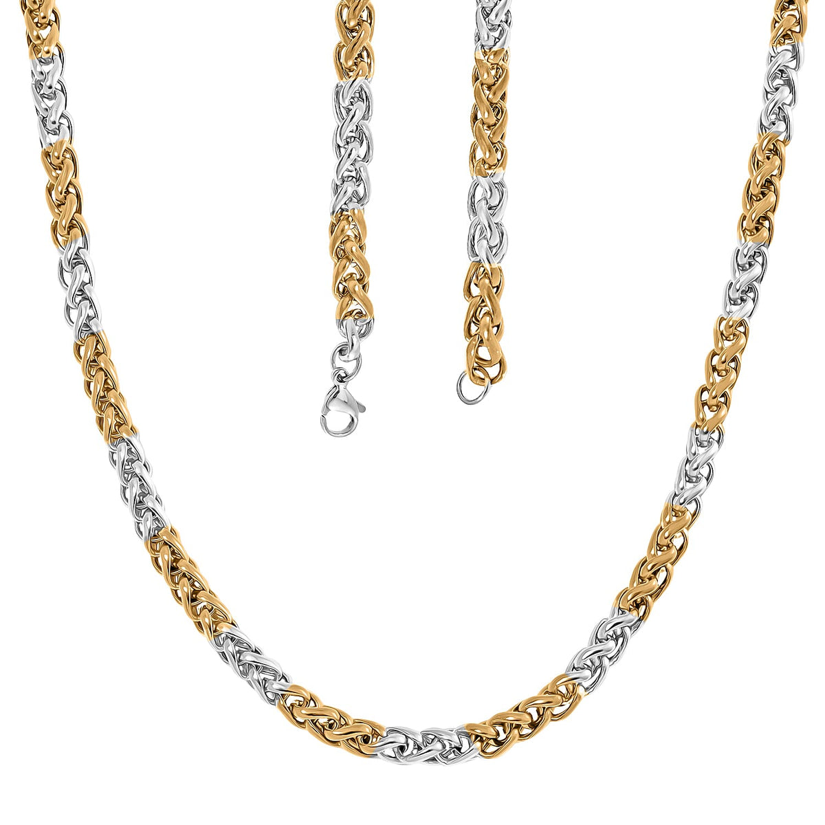 Designer Closeout - Two Tone Spiga Necklace (24) 7993395 2
