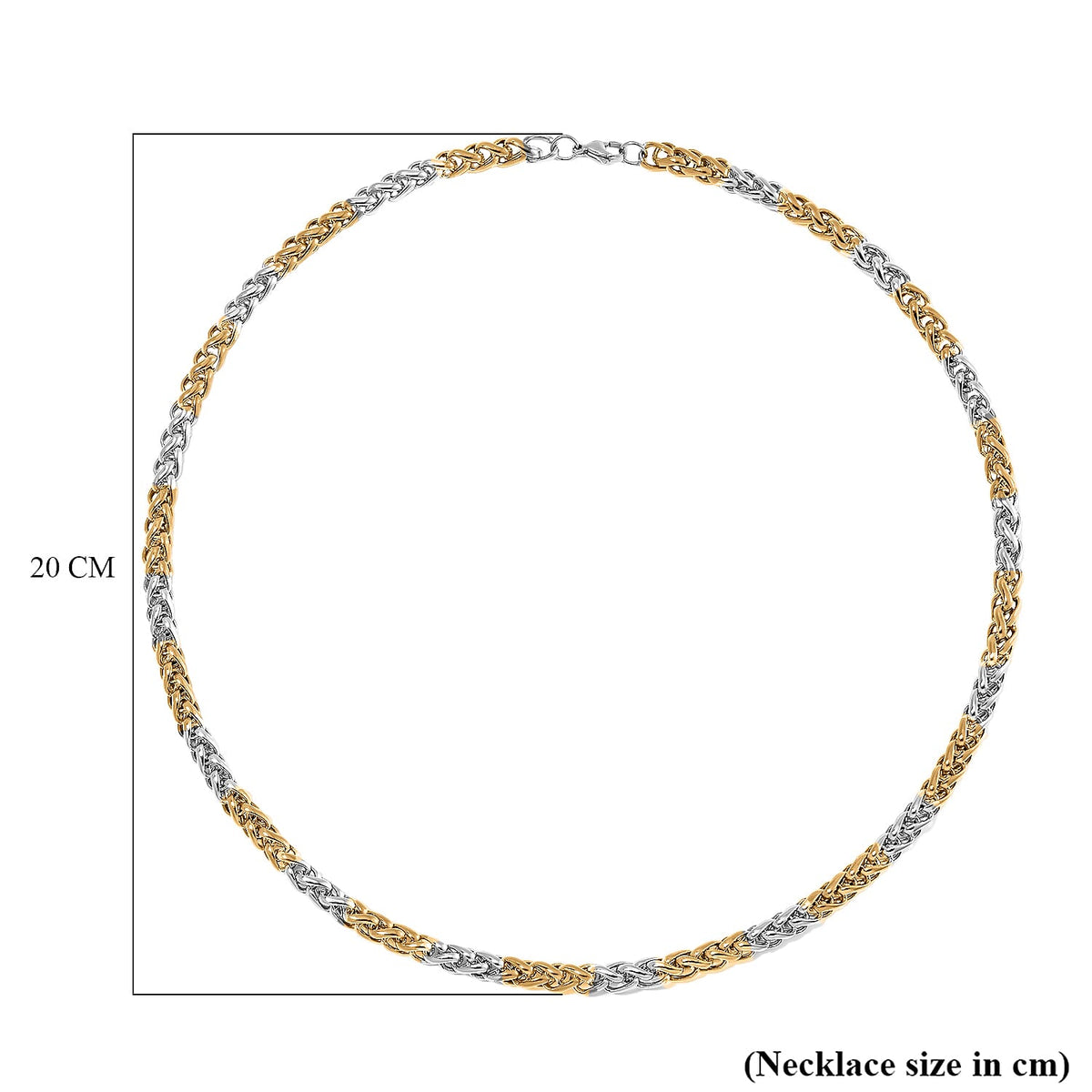 Designer Closeout - Two Tone Spiga Necklace (24) 7993395 5