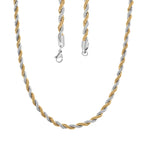 Necklace (Size - 24) in Yellow Gold and Silver Tone